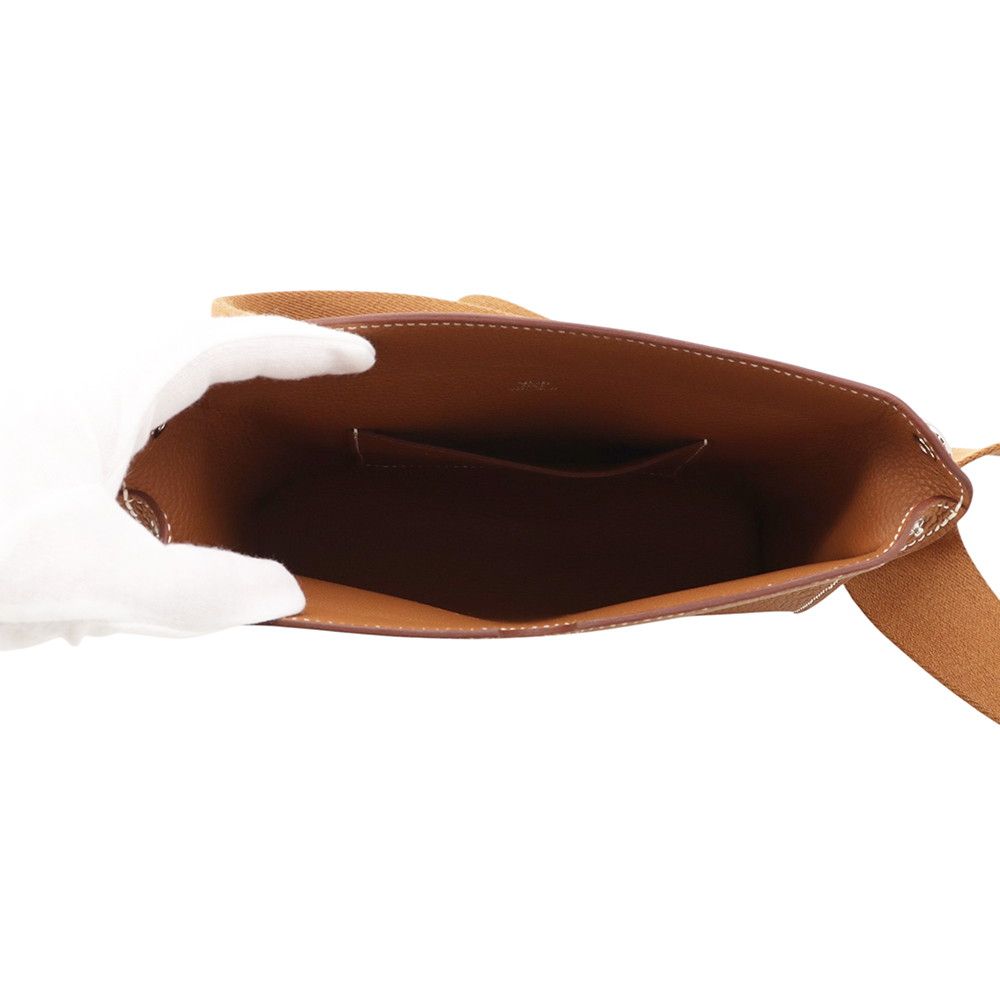 Hermes Lumes Shoulder Bag Vidopoche Gold Silver Togo — view 5