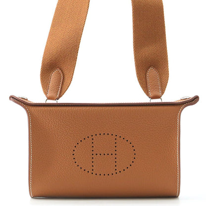Hermes Lumes Shoulder Bag Vidopoche Gold Silver Togo
