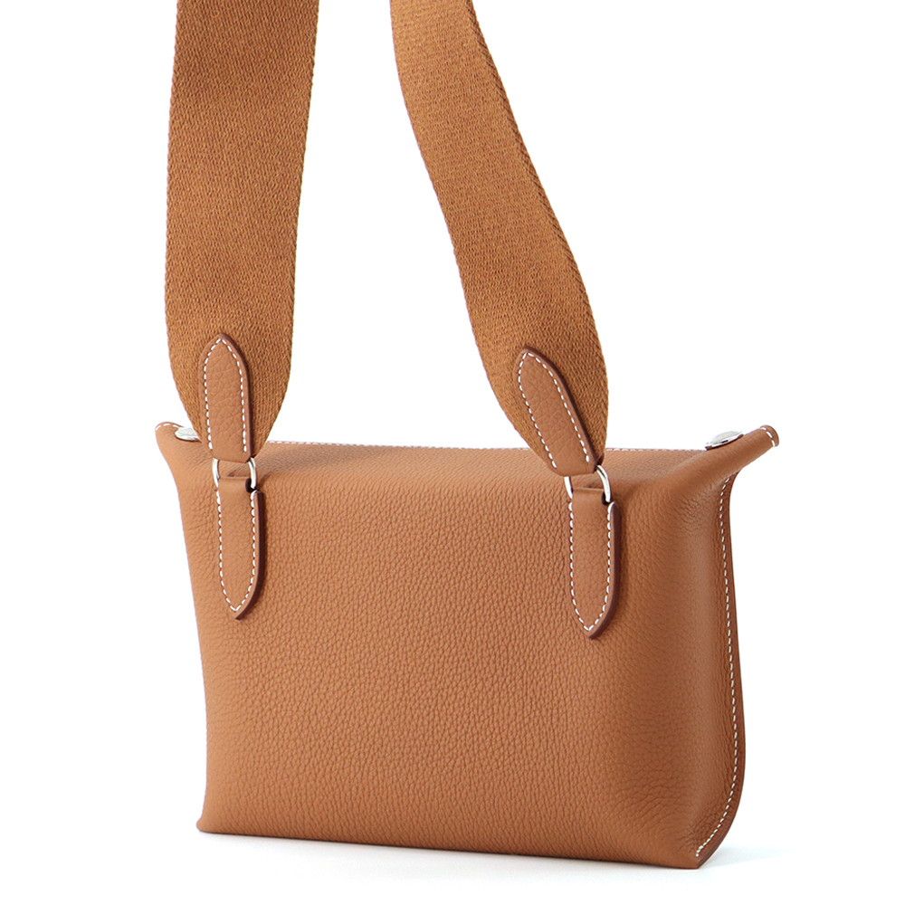 Hermes Lumes Shoulder Bag Vidopoche Gold Silver Togo — view 2