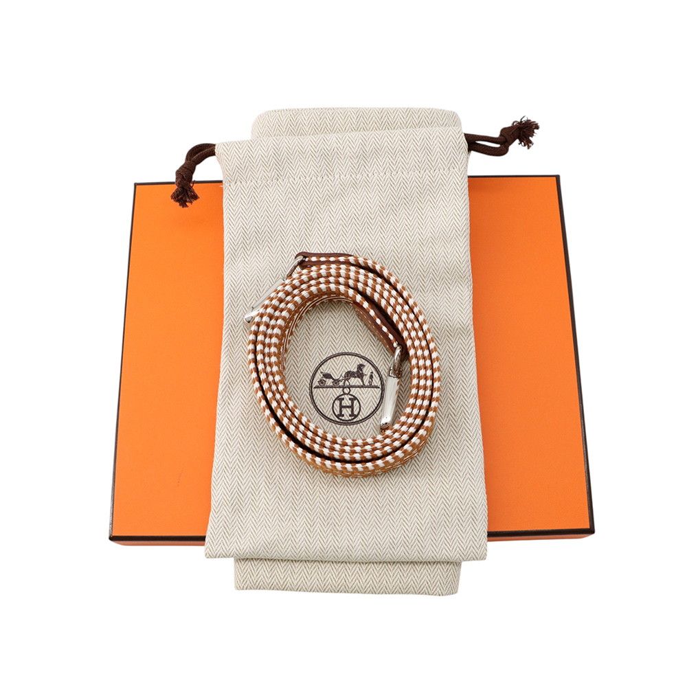 Hermes Shoulder Bag Evelyne TPM Amazon Sangle Zigzag Gold Silver Taurillon — view 6