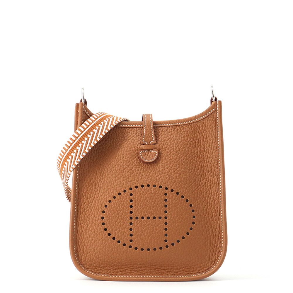 Hermes Shoulder Bag Evelyne TPM Amazon Sangle Zigzag Gold Silver Taurillon