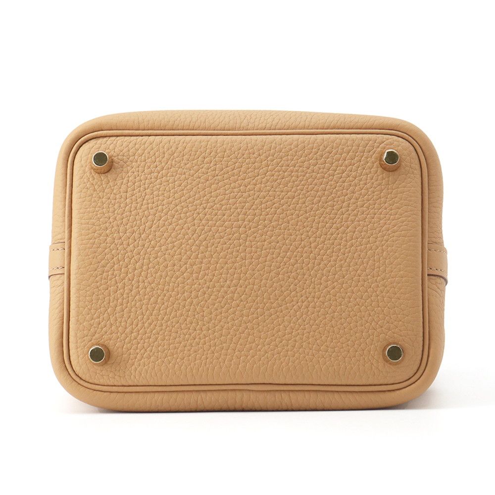 Hermes Handbag Picotin Lock PM Biscuit Gold Taurillon Clemence — view 3