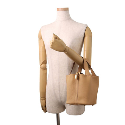 Hermes Handbag Picotin Lock PM Biscuit Gold Taurillon Clemence — view 4