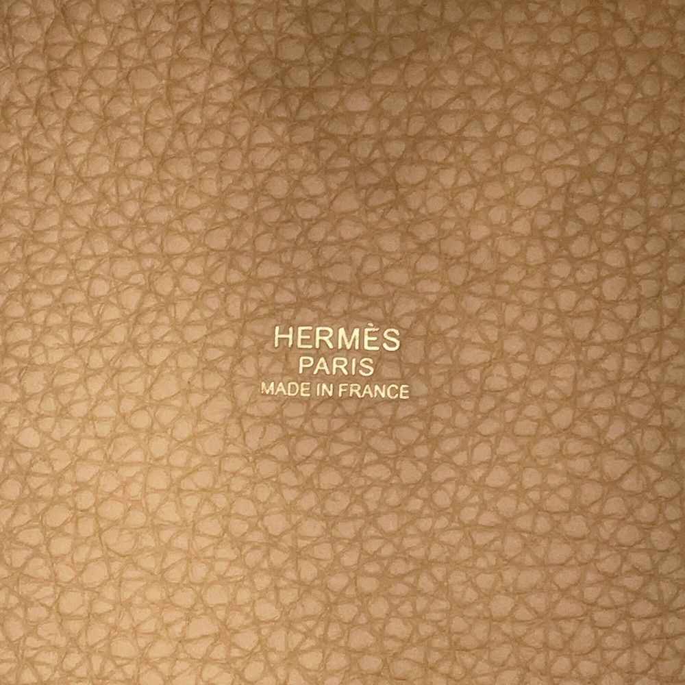 Hermes Handbag Picotin Lock PM Biscuit Gold Taurillon Clemence — view 8