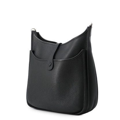 Hermes Shoulder Bag Evelyne 3 PM Black Silver Taurillon Clemence — view 2