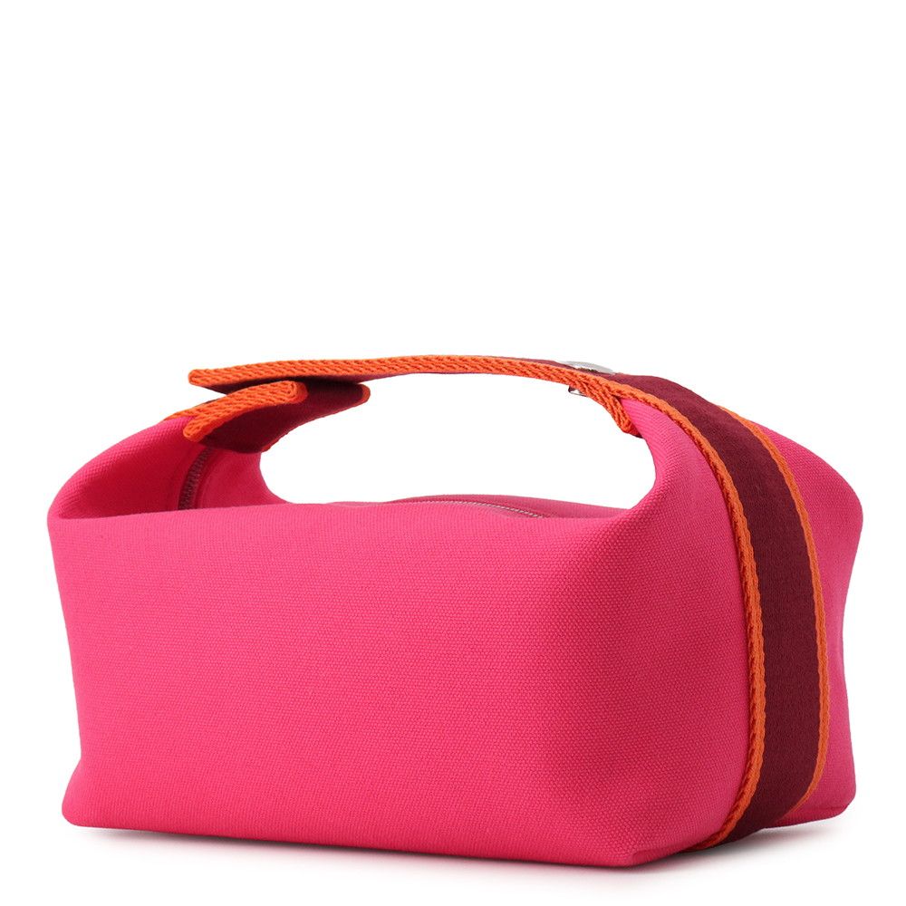 Hermes Pouch Bride-a-Brac PM Hibiscus Silver Canvas Case — view 2