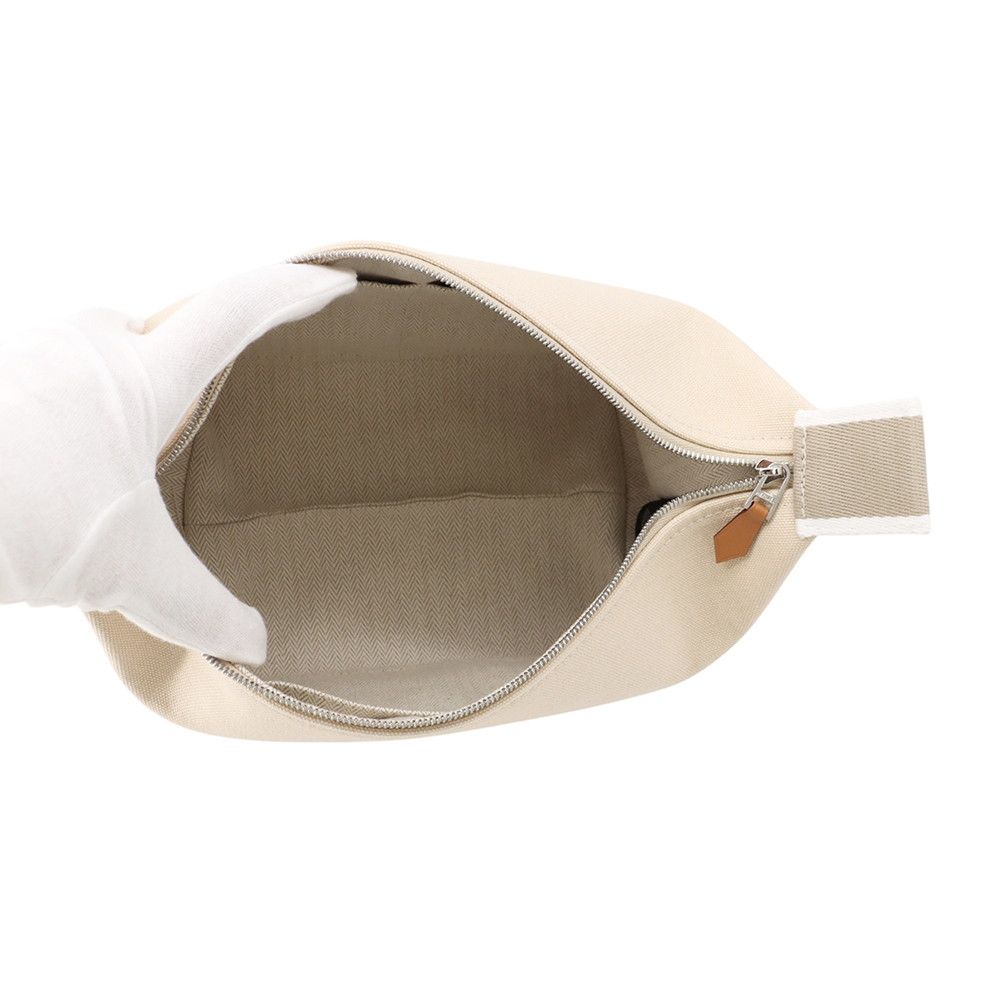 Hermes Pouch Bride-a-Brac PM Natural Silver Canvas Case — view 5