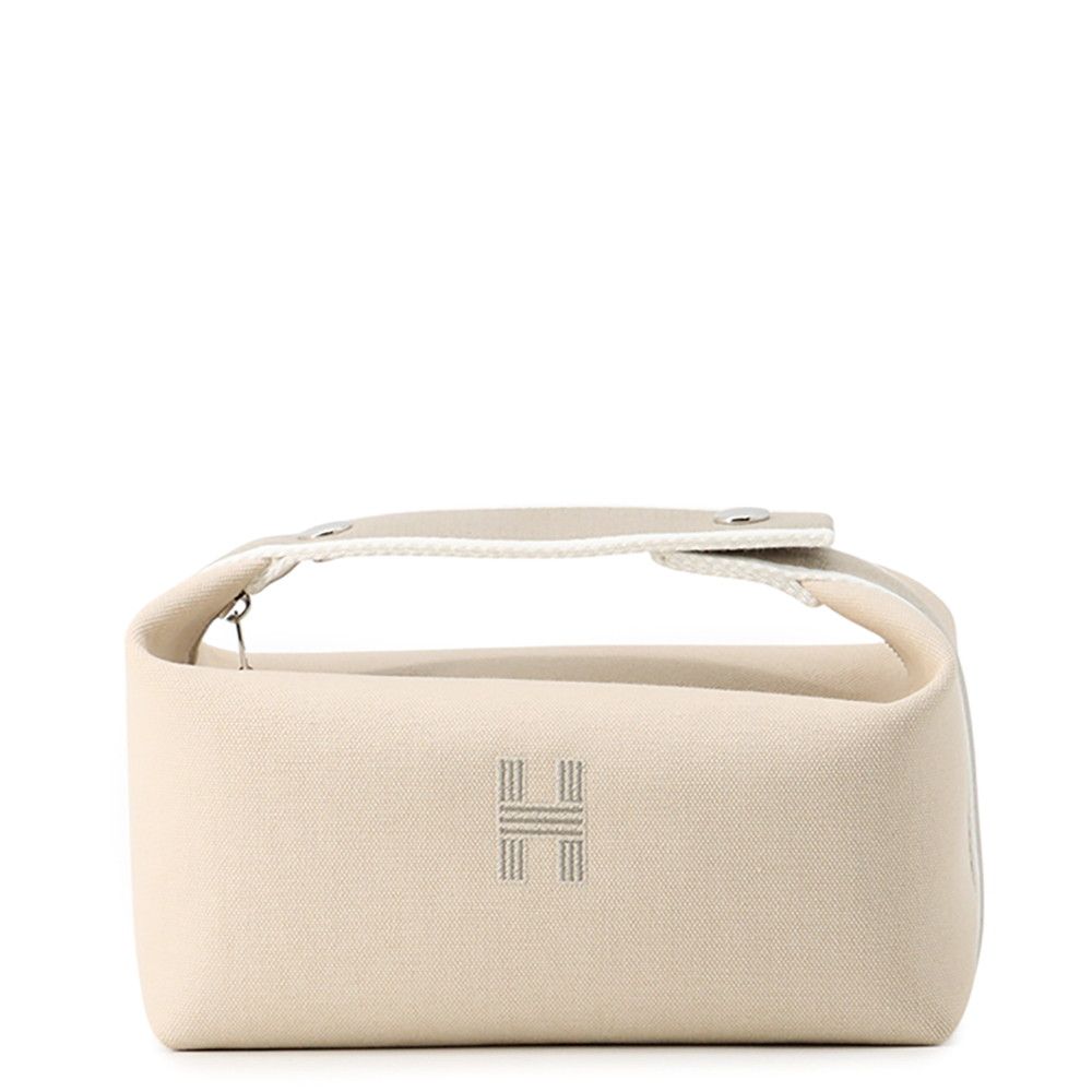 Hermes Pouch Bride-a-Brac PM Natural Silver Canvas Case