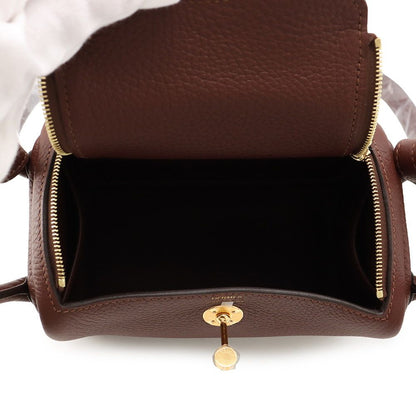 Hermes Lindy Mini Tail Gold Taurillon Clemence 2-Way Shoulder — view 5
