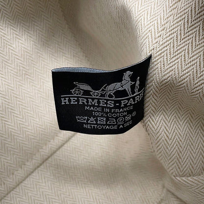 Hermes Pouch Bride-a-Brac PM Marine Silver Canvas Case — view 7