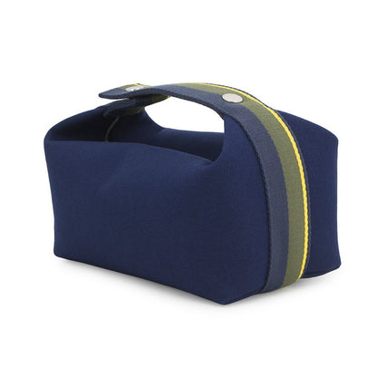 Hermes Pouch Bride-a-Brac PM Marine Silver Canvas Case — view 2