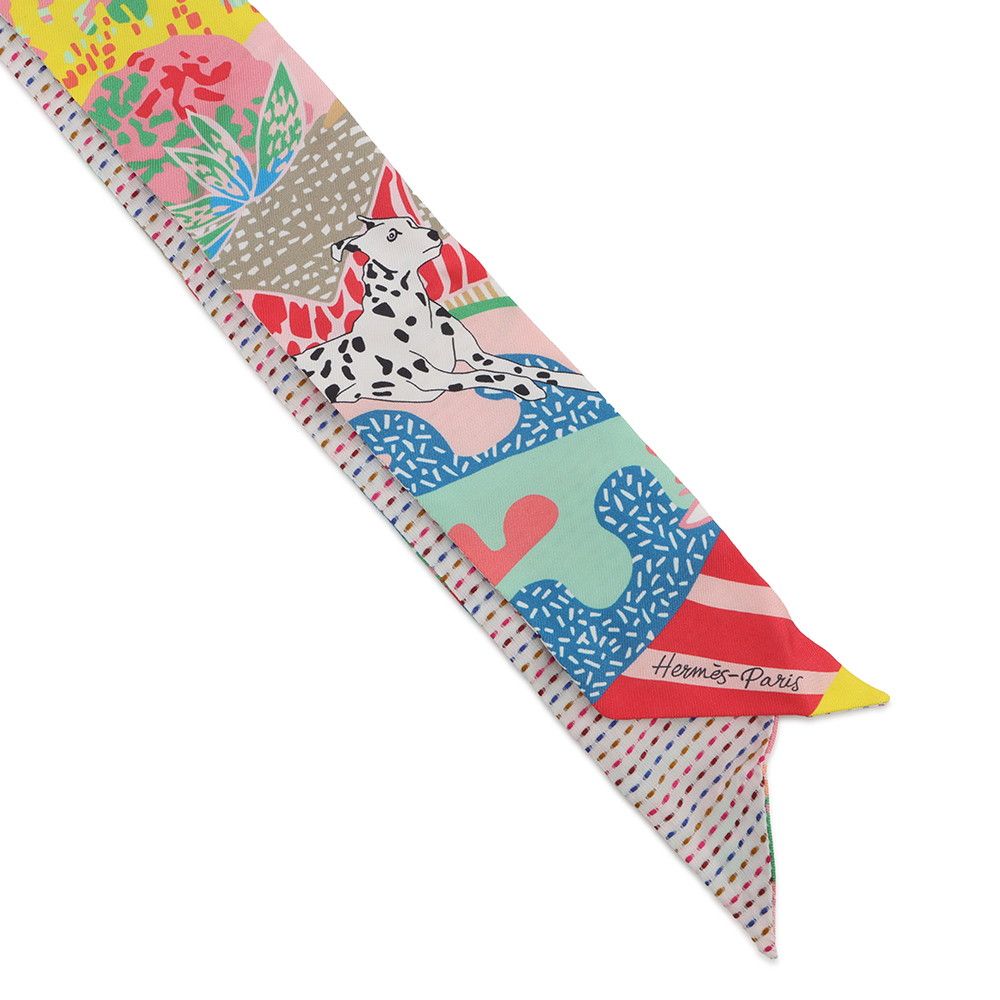 Hermes Scarf Twill Twins Freely en Liberte Silk — view 4
