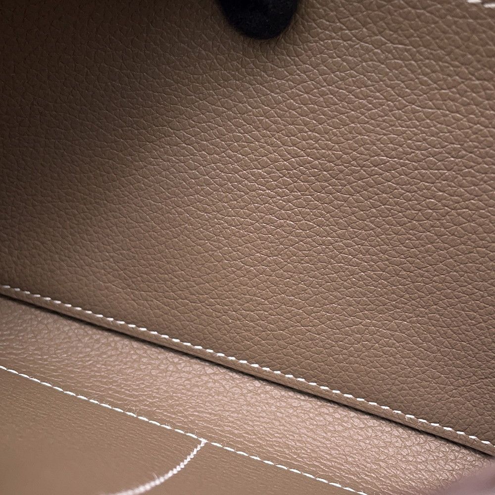 Hermes Kelly Wallet Long to Go Etoupe Gold Epsom — view 6