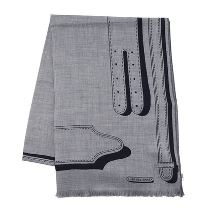 Hermes Scarf Rectangle President's Harness Cashmere Silk
