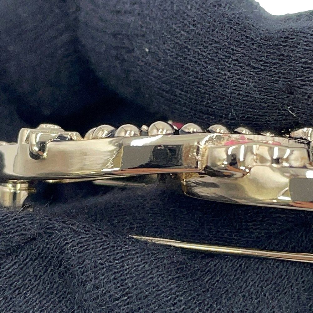 Chanel Brooch CC Logo Rhinestone Faux Pearl — view 6
