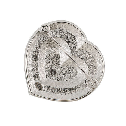 Chanel Brooch Heart CC Logo Metal Rhinestone — view 3