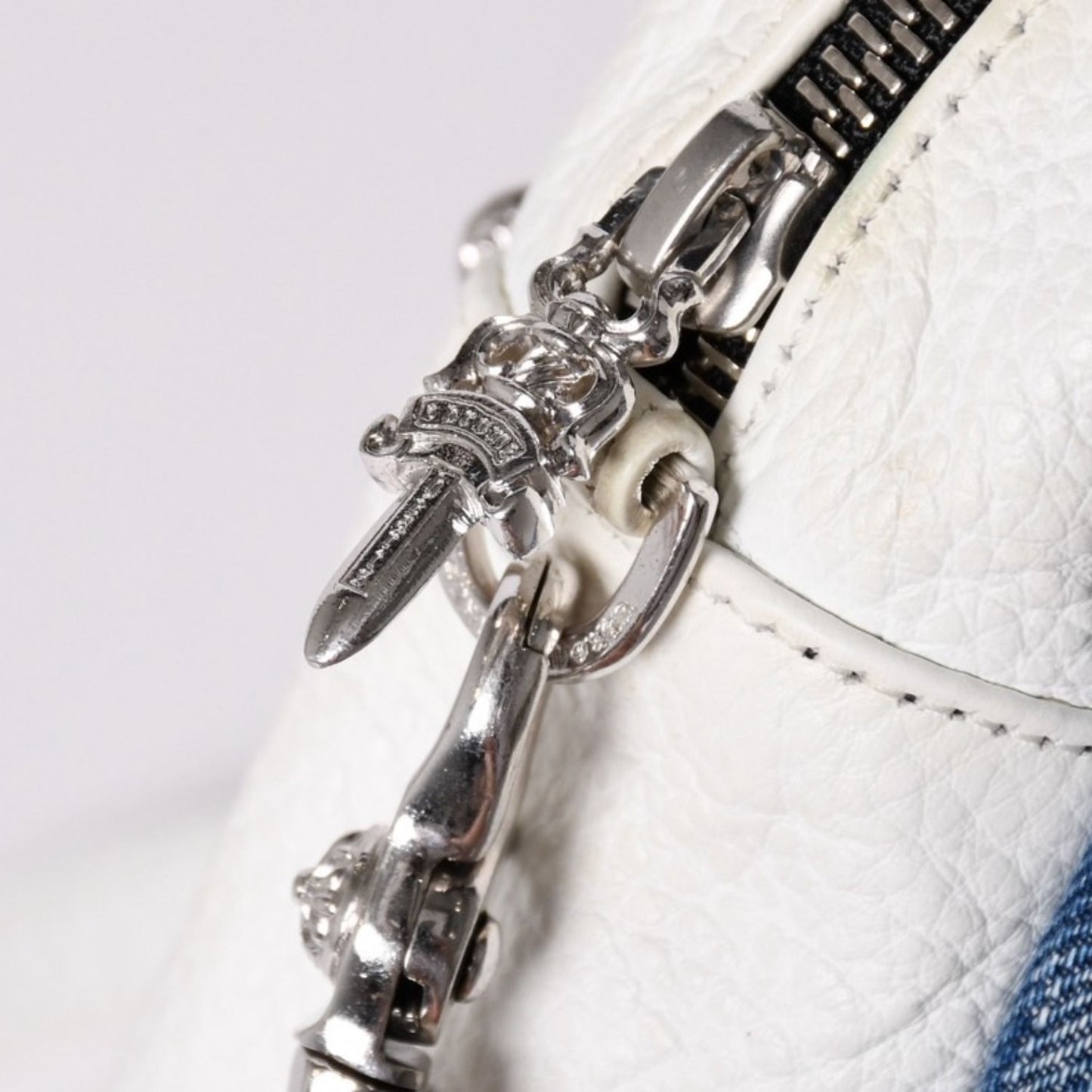 Chrome Hearts Taka Mini Takamini Cemetery Cross Shoulder Bag Denim — view 5