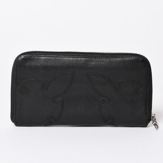 Chrome Hearts Rec Zip Double Flairnie Round Zip Wallet Destroy Dagger Zip 925
