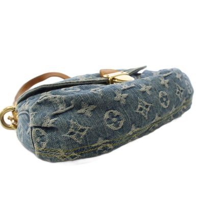 Louis Vuitton Mini Pleaty Monogram Denim Handbag Blue KH — view 4