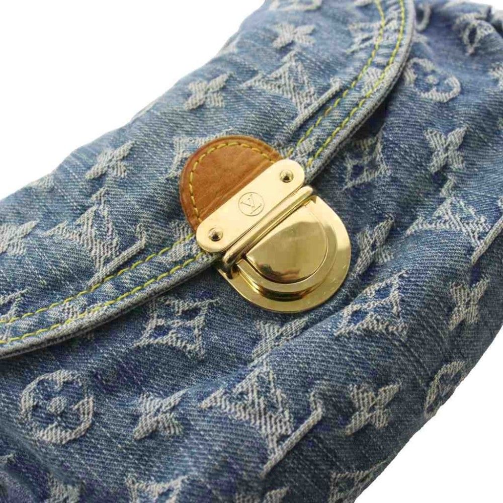 Louis Vuitton Mini Pleaty Monogram Denim Handbag Blue KH — view 7