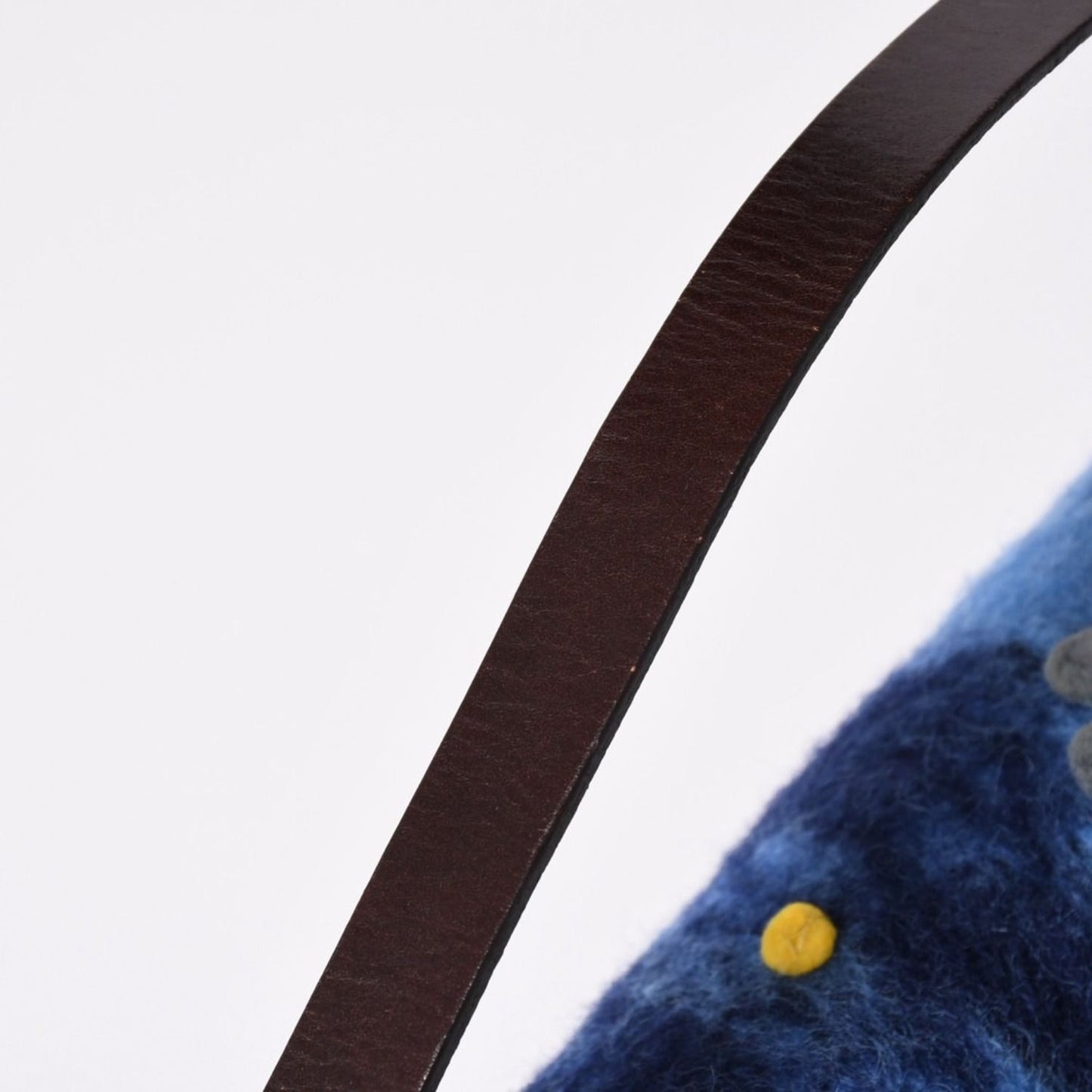 Fendi Mamma Baguette Bag Felt Leather Flower Patchwork Blue Silver — view 7