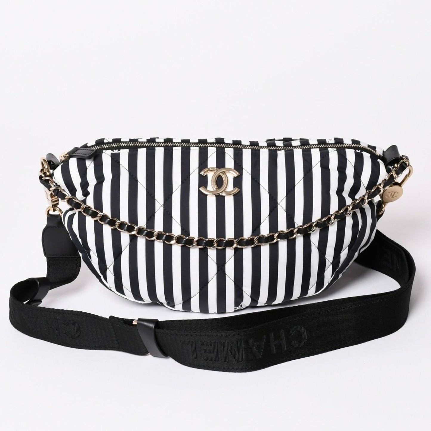 Chanel Coco Beach Hobo Large Shoulder Bag Base CC Logo