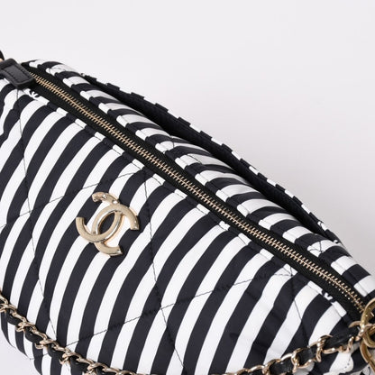 Chanel Coco Beach Hobo Large Shoulder Bag Base CC Logo — view 5