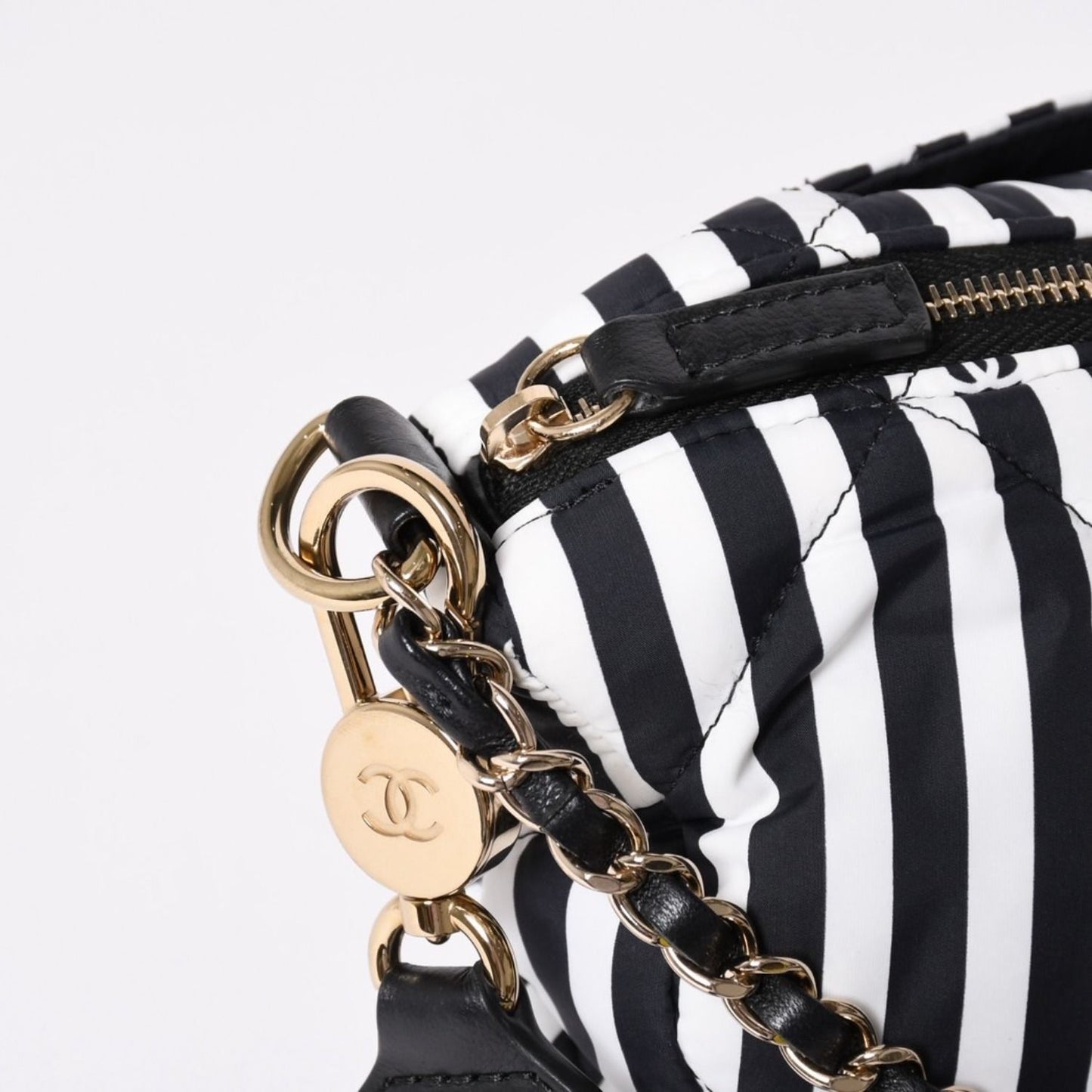Chanel Coco Beach Hobo Large Shoulder Bag Base CC Logo — view 4