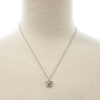 Chanel Comet Necklace Small Diamond Silver Color — view 4