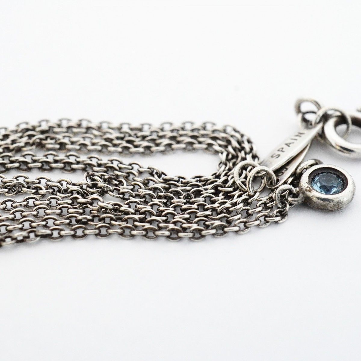 Tiffany & Co Necklace by the Yard 925 Sterling Silver Aquamarine Blue — view 7