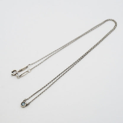 Tiffany & Co Necklace by the Yard 925 Sterling Silver Aquamarine Blue — view 3