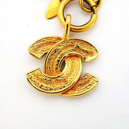 Chanel Necklace Vintage CC Logo Quilted Gold Plated — view 6