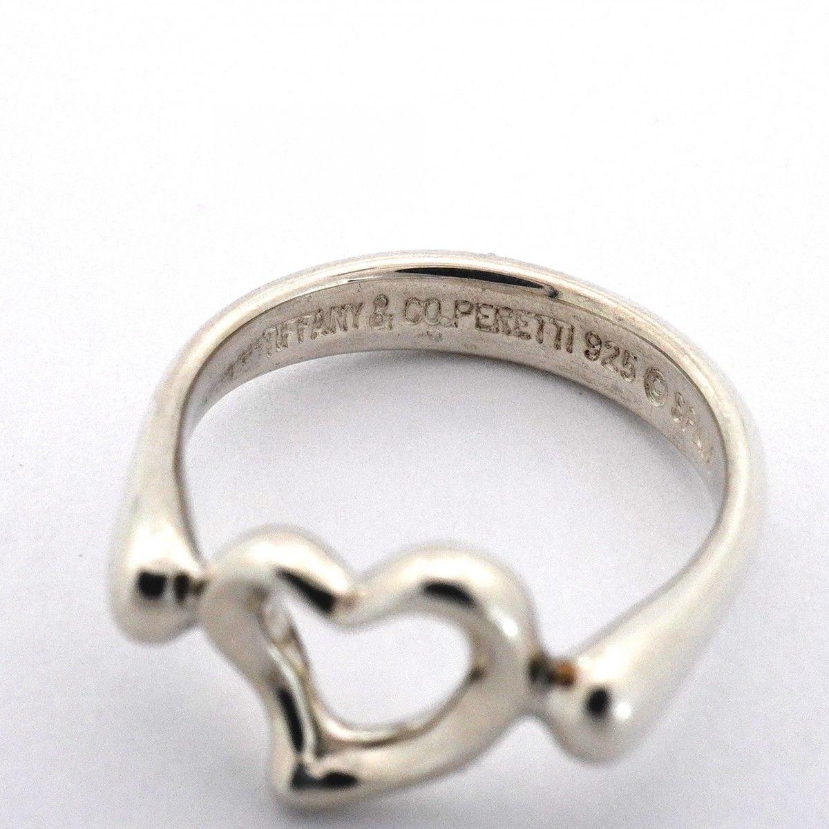 Tiffany & Co Ring Open Heart 925 Sterling Silver — view 4
