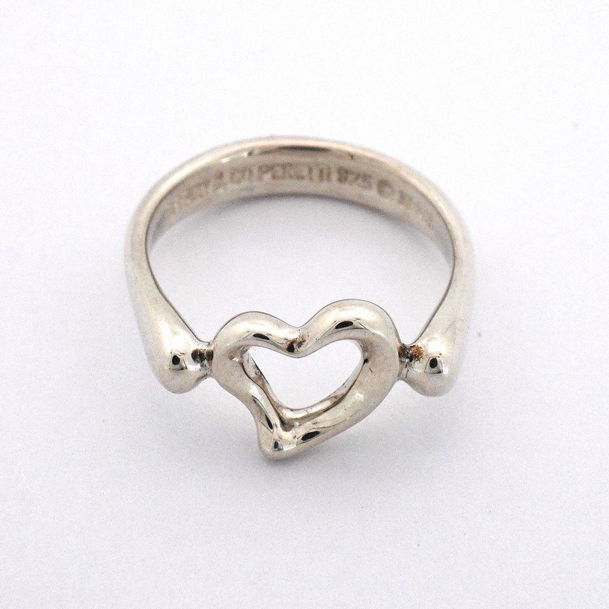 Tiffany & Co Ring Open Heart 925 Sterling Silver — view 3