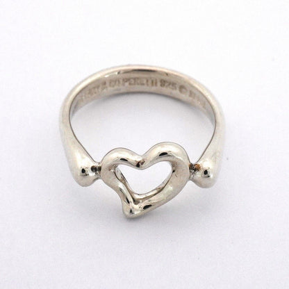 Tiffany & Co Ring Open Heart 925 Sterling Silver — view 3