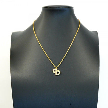 Dior Necklace CD Logo Gold Plated Rhinestone — view 6