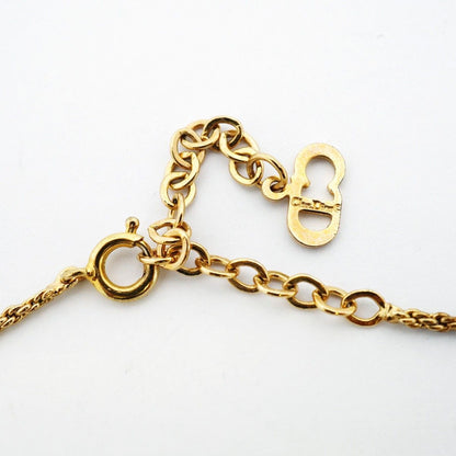 Dior Necklace CD Logo Gold Plated Rhinestone — view 4