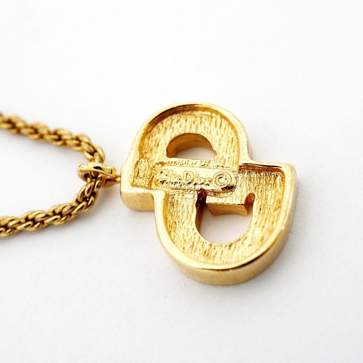 Dior Necklace CD Logo Gold Plated Rhinestone — view 5