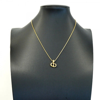 Dior Necklace CD Logo Gold Plated Rhinestone — view 5