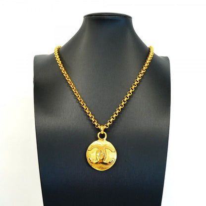 Chanel Necklace Vintage CC Logo Gold Plated — view 5