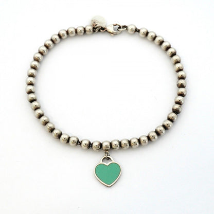 Tiffany & Co Bracelet Return to Heart Ball Chain 925 Sterling Silver Blue — view 3