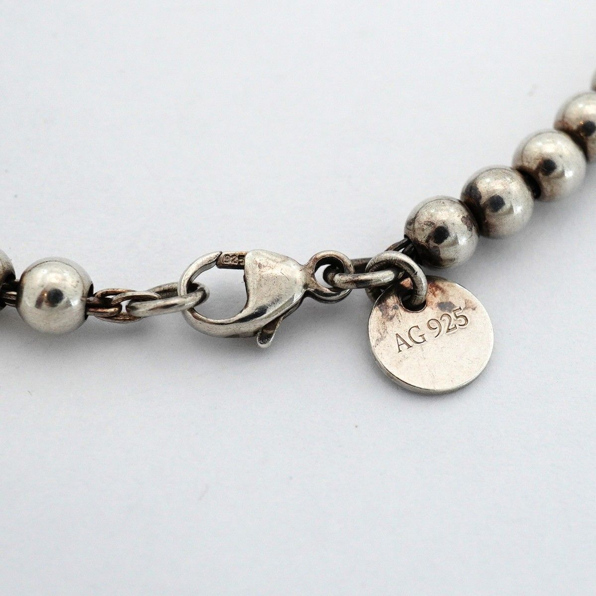 Tiffany & Co Bracelet Return to Heart Ball Chain 925 Sterling Silver Blue — view 5