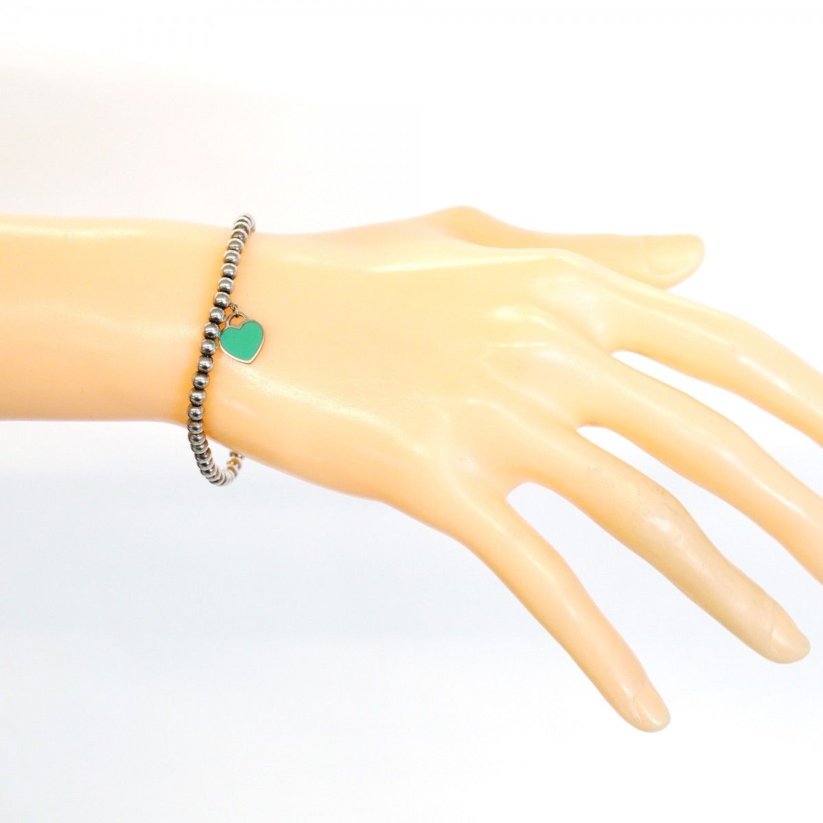 Tiffany & Co Bracelet Return to Heart Ball Chain 925 Sterling Silver Blue — view 6