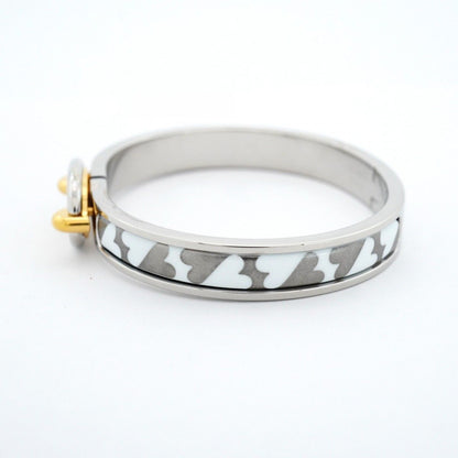 Hermes Bangle Chaine D'ancre Mini Click Metal Gold Silver White Bracelet — view 8