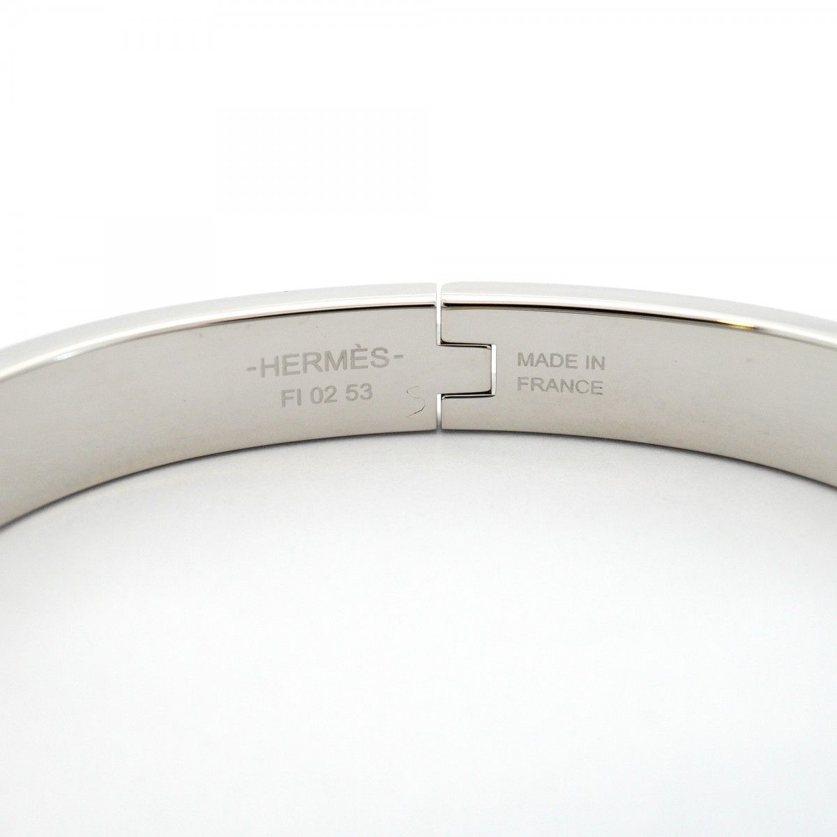 Hermes Bangle Chaine D'ancre Mini Click Metal Gold Silver White Bracelet — view 5