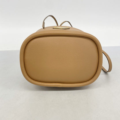 Prada Handbag Leather Brown Gold 2-Way — view 3
