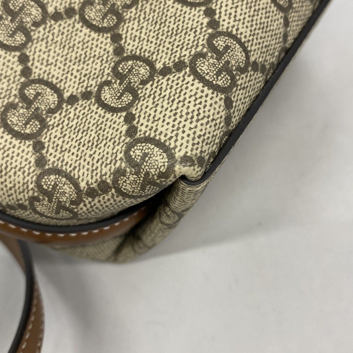 Gucci Shoulder Bag GG Supreme Nano Bucket Brown Gold — view 6