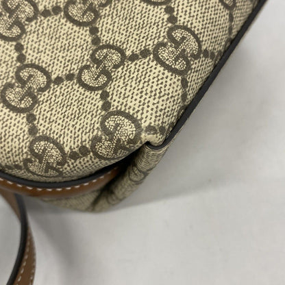 Gucci Shoulder Bag GG Supreme Nano Bucket Brown Gold — view 6