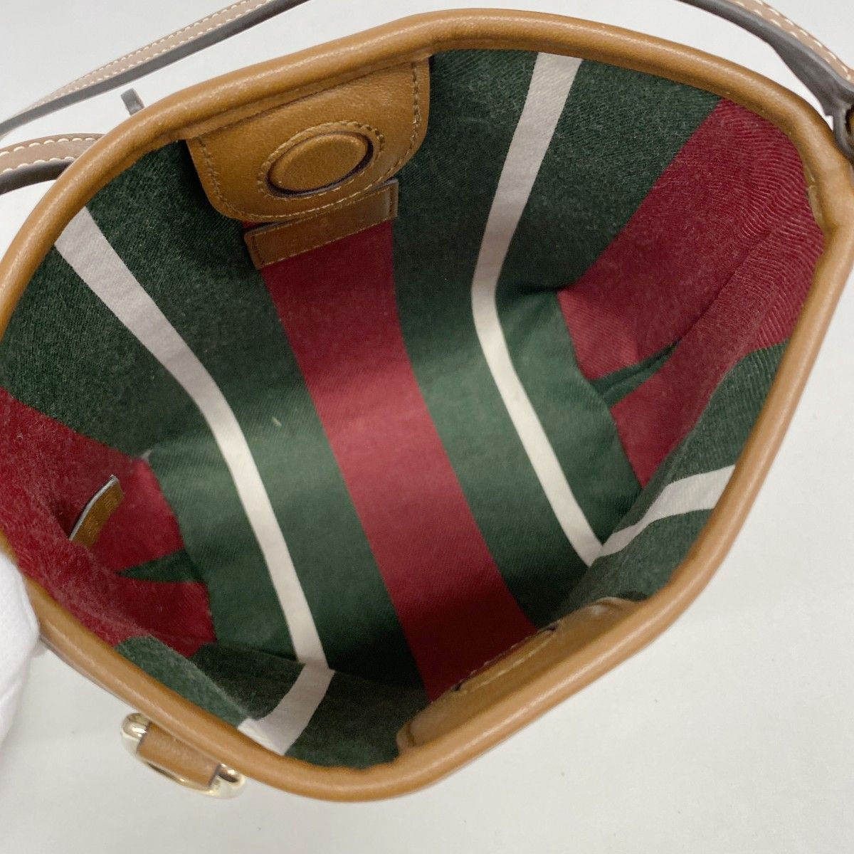 Gucci Shoulder Bag GG Supreme Nano Bucket Brown Gold — view 4