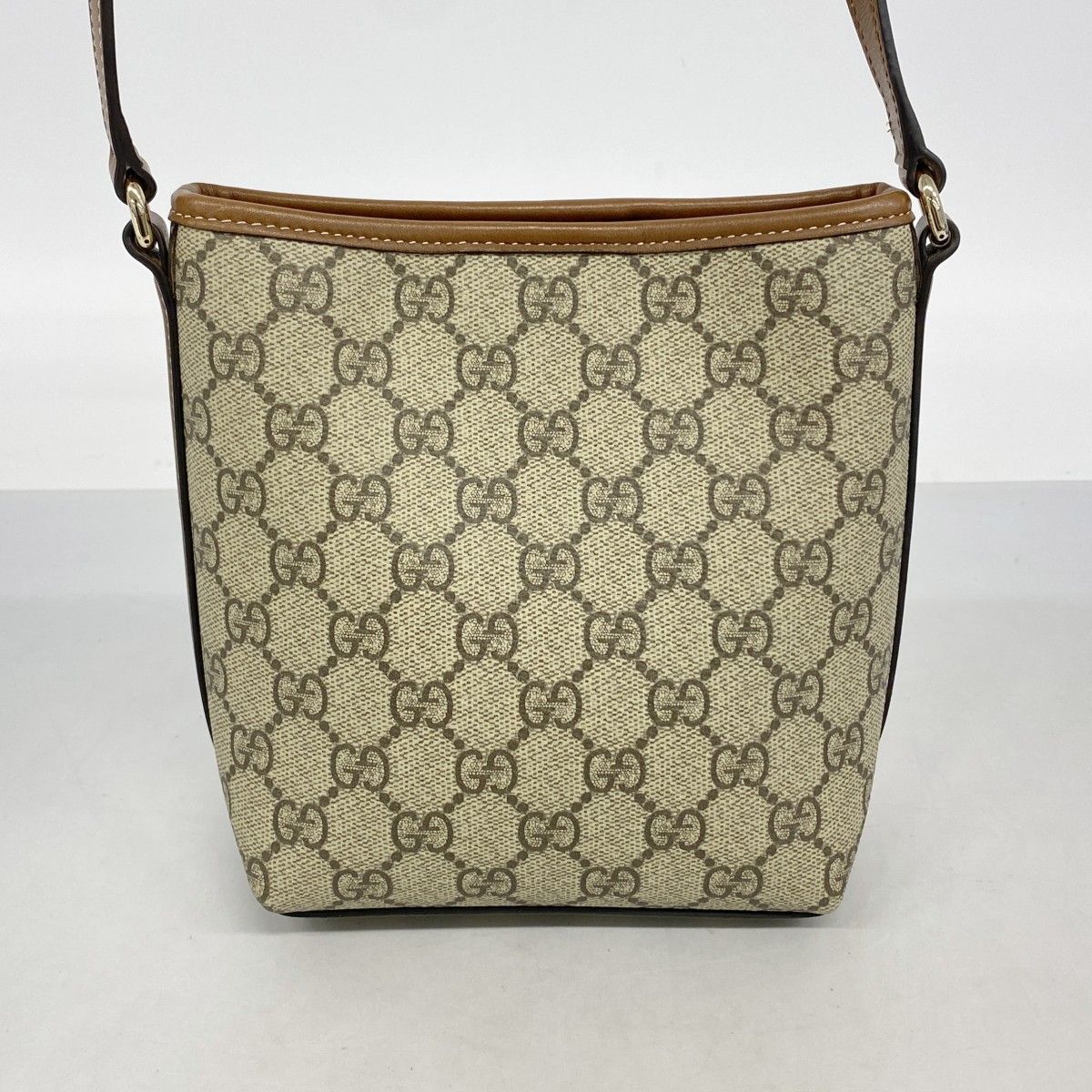 Gucci Shoulder Bag GG Supreme Nano Bucket Brown Gold — view 8
